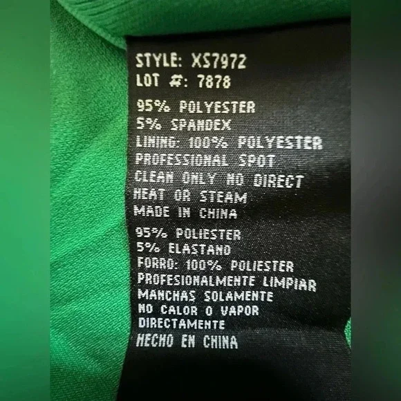 XSCAPE Green & Gold Formal Halter Gown - Picture 10 of 10